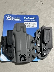 Black Arch Glock 17L, 26, 19, 19X, 45, & 34 Entrada Appendix Right Hand Holster - Picture 1 of 8
