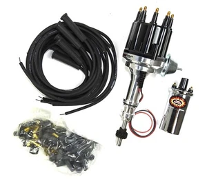 Pertronix Ignition Kit Includes Ford 351W Billet Dist Black Cap, Coil & Wires - Picture 1 of 1