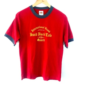 Hard Rock Cafe Munich T-Shirt Men's Size Medium Red Short-Sleeve Combed Cotton - Picture 1 of 14