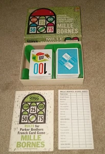 Juego de cartas completo de carreras francés Parker Brothers Mille Bornes 1962 vintage - Imagen 1 de 3