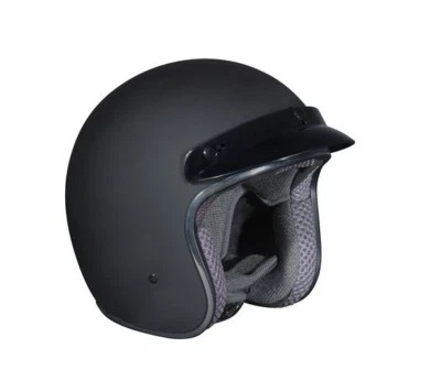 Casco 3/4 Plano/Negro Mate de Kali Ligero Talla XS Extra Pequeño Harley Foto 1 de 4