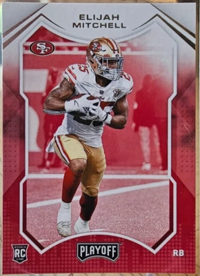 2021 Panini Playoff #292 Elijah Mitchell RC San Francisco 49ers - Image 1 of 2
