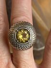 Sterling Silver Citrine Stone Ring Size 8