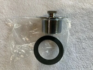 1-1/2" Chrome Threaded Tub Drain With Gasket - Picture 1 of 6