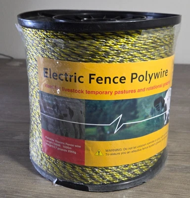 Upgraded Electric Fence Polywire 3366 Feet 1026 Meters, 6 Stainless Steel Strand - Image 1 of 4