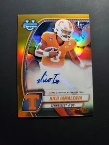 Nico Iamaleava 2024 Bowman U Chrome True Gold Refractor Auto /50 - Picture 1 of 2