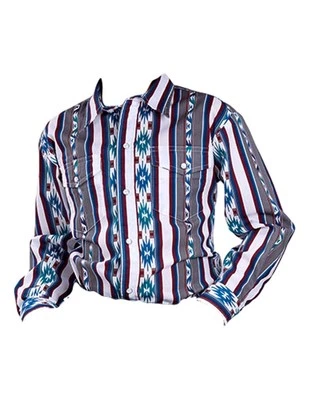 Camisa Roper Western Niños L/S Vertical Gris Azteca 03-030-0485-0406 GY Foto 1 de 2
