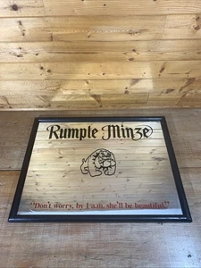 Vintage seltenes Rumpel Minze Pfefferminzschnaps Likör verspiegelt Werbeschild - Bild 1 von 14