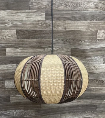 "Linterna colgante vintage de bambú mimbre ratán lámpara accesorio de techo colgante 18""" Foto 1 de 4