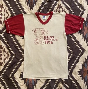Vintage 1976 Russell Athletic Dust Devils Jersey Shirt Youth Large Adult Small - Picture 1 of 5