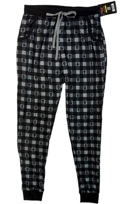 Pantalones de pijama con estampado de calaveras de Halloween con cordón y bolsillos M suaves acogedores divertidos espeluznantes Foto 1 de 4