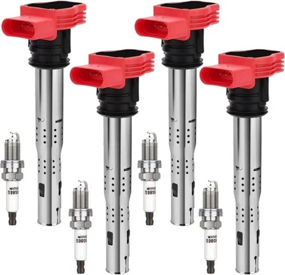 Bobina de encendido UF529 y bujía doble de iridio 4644 para Audi A3 A4 allroad Quat Foto 1 de 4