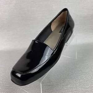Array Freedom Loafers Black Patent Leather Square Apron Slip On Shoes Size 7.5N - Picture 1 of 11