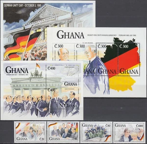 Ghana Set & All 3 S/S Reunification Germany 1991 MNH-42,50 Euro - Picture 1 of 1
