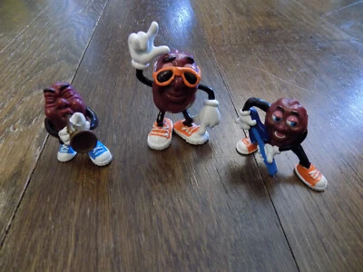 Vtg Lot California Raisins Guitar Trumpet Dancers Sunglasses 2" Figures 1988 toy — 第 1/4 张图片