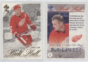 2001-02 Pacific Private Stock Gold /106 Brett Hull #34 HOF