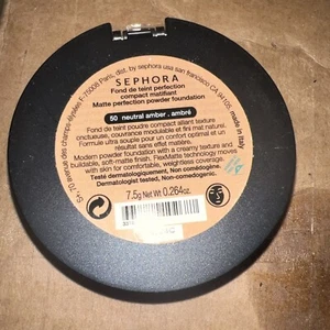 SEPHORA Matte Perfection Powder Foundation Full Size 50 Neutral Amber - Picture 1 of 2