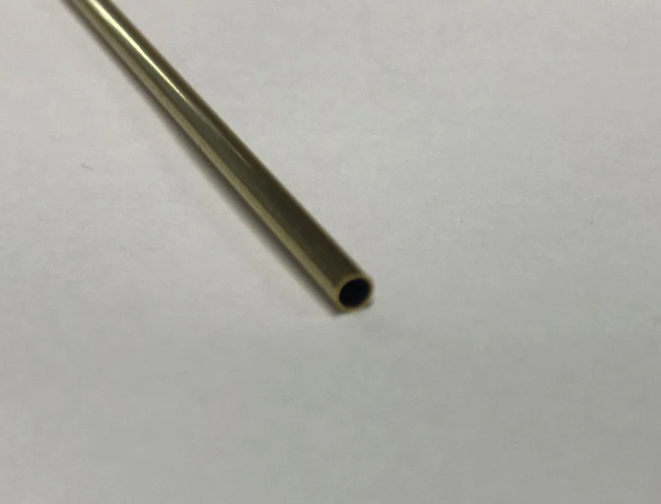 K&S 2.5mm Brass K and S Tubing 300mm long THIN WALL