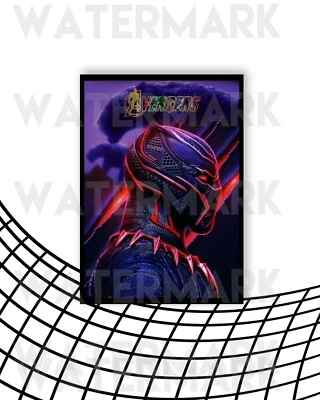 Black Panther Super Hero  Poster Wall Art Print - A3 Size - image 1 of 2