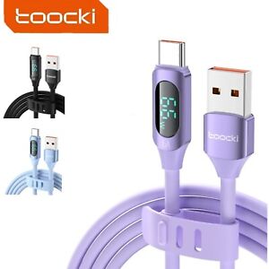 Toocki 66w USB C Fast Charge Cable Type C Charger Lead for Samsung Mobile Phones