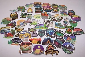 50 Hiking Camping Fishing Outdoor Stickers Decals For Phone Laptop Decoration - Picture 1 of 3