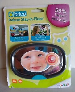 Brica Munchkin Deluxe Stay In Place Mirror Clear Sight Baby Car Watch