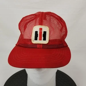 Swingser International Harvester Truckermütze rot Vollnetz Druckknopflasche gebeizt Bauernhof - Bild 1 von 12