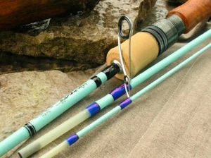 Graywolf Blue Wisp - 4'6" 3pc 2-6lbs Fiberglass UL Spinning Rod - 1/16 - 1/4oz - Picture 1 of 3