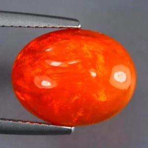 2.70Cts Natural Ethiopian Orange Fire Opal Oval Cabochon Loose Gemstone - Picture 1 of 3