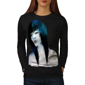 T-shirt donna manica lunga Wellcoda Emo Trendy Design Mystic - Foto 1 di 5