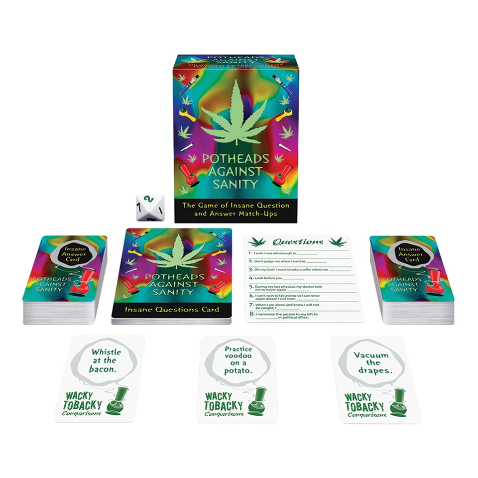Potheads Against Sanity Adult Deluxe Weed Pot 420 Dice Card Party Game Humanity - Image 1 of 1
