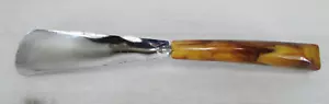 Vintage Schuhlöffel mit Bakelit Butterscotch Griff 10 Zoll - Bild 1 von 12