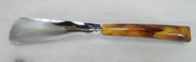 Cuerno de zapato vintage con mango de caramelo de baquelita 10 pulgadas Foto 1 de 4