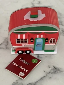 Decorazione Natalizia Camper Retro Illuminazione Miniatura Nuova Con Etichetta Funzionante a Batteria - Foto 1 di 7