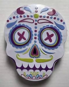 Day of the Dead Sugar Skull Halloween Cookie Collectible Tin Box Container - Picture 1 of 3
