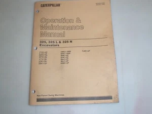 Caterpillar 325 , 325 L , 325N Excavator Operation Maintenance Manual , SEBU6419 - Picture 1 of 5