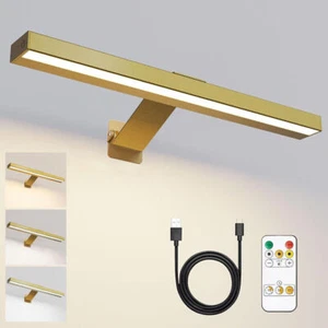 Wireless Picture Lights Rechargeable Art Display Light Dimmable Light w/ Remote - Picture 1 of 17