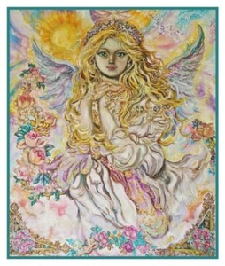 Patrón de punto de cruz contado artista contemporáneo Yumi Sugai artista arcángel Rafael - Imagen 1 de 3