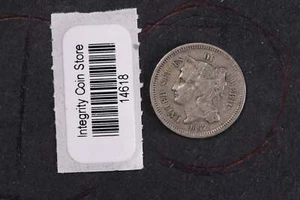 1867 Three Cent Copper Nickel (CN). Affordable Collectible Coin. Store #14618 - Picture 1 of 2