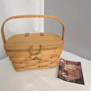Longaberger Kiddie Cartera Cesta Llave Té Sin Usar Tejido Almacenamiento con Protector - Imagen 1 de 10