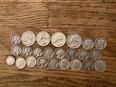 Junk 90% Silver Coin Lot $3 Face Value -Free shipping - Image 1 of 4