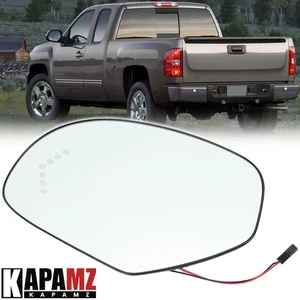 Espejo retrovisor térmico lateral izquierdo vidrio con señal para Chevy Chevrolet Silverado 2007-2013 - Imagen 1 de 13