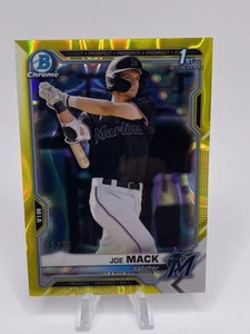 2021 Bowman Chrome 1st Joe Mack Yellow Lava Refractor #’d /75 Marlind - Bild 1 von 2