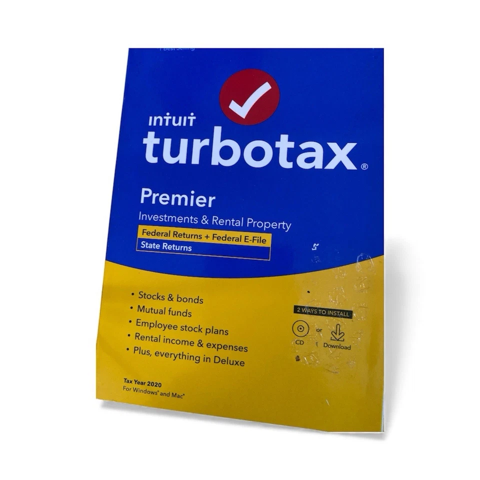 TurboTax Premier 2020 Desktop Tax Software Federal - Image 1 of 1