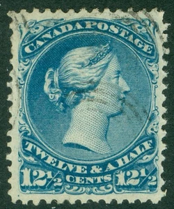 SG 60c Canada 1868. 12½c pale dull blue (milky). Very fine used CAT £95 - Picture 1 of 1