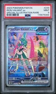PSA 9 Iron Valiant Ex Illustration Spéciale 249 2023 Pokemon Paradoxe Rift 5084 - Photo 1/2