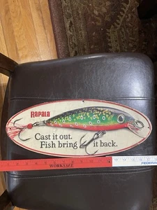 Rapala Fishing Lures Sign. “Cast It Out Fish Bring It Back” Rare - Picture 1 of 4