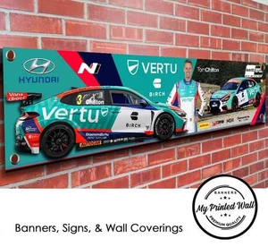 Team Vertu Hyundai i30 N BTCC Tom Chilton PVC Banner for Garage, Workshop etc - Picture 1 of 2
