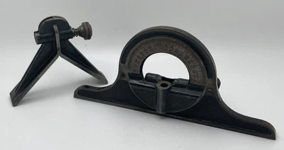 L.S. Starrett No. 12 Combination Square & Protractor Head -Machinist Tool - READ - Image 1 of 4