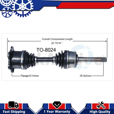 Se adapta a camioneta Toyota 4Runner 4x4 86-95 eje CV delantero izquierdo/derecho SurTrack Foto 1 de 3